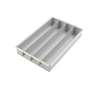 YUGSHNKFC Moules à gâteau Battenberg professionnels à 4 sections, plateau à gâteau rectangulaire amovible divisé en aluminium pour une cuisson uniforme, ustensiles de cuisson antiadhésifs