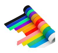YUGSHNKFC Multi Pack, masquage coloré, 12 rolls of color 20MM BY 13M | Ruban de peintre couleurs arc-en-ciel vibrantes, étiquetage, décorations de salle de ournitures