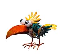Yugugomo Oiseaux en Métal Déco Jardin,Décorations Animales De Jardin | Oiseaux De Cour avec De Grands Yeux Et Une Grande Bouche,pour Patio Porche Arrière-Cour Pelouse Terrasse Cour Intérieur Entrée
