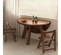 YUGXTH Table a Manger Pliante Petit Espace, Table Salle à Manger Bois Ronde | Meubles de Salle à Manger et Salon, Ensemble Table et Chaise Salle a Manger Ronde - Table Basse(2 chairs,DARK BROWN_LARGE)
