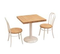 YUGXTH Table Cuisine Petit Espace avec Chaise, Table et Chaises de Cuisine | Petite Table à Manger avec Chaises, Table a Manger Bois et Metal - Petite Table D'appoint, Table de Nuit(Square,60cm(23.6in))