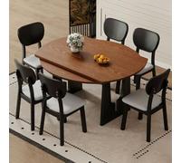 YUGXTH Table et Chaises Salle Manger Moderne, Table a Manger avec 6 Chaises | Table a Manger Pliante Petit Espace, Table Salle à Manger Bois Massif for Salle à Manger(Gray,140cm(55.1in))