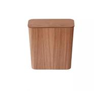 YUHANXINHESHE Nouvelle poubelle de salon en bois rétro de style chinois, poubelle de salle de bain simple, panier à papier toilette grand avec couvercle(Large)