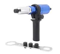 Yuhtech Adaptateur Riveteuse Kit d'adaptateur de Pistolet à Riveter pour Perceuse électrique sans Fil, Pistolet à Riveter électrique Rivetage Outil Bleu