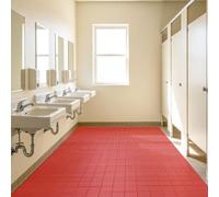 YUHUILI Tapis de Drainage Antidérapant 150 x 110 cm Antidérapant Tapis Creux en Caoutchouc PVC Peut Être Coupé pour Zone Humide, Piscine, Buanderie, Rouge
