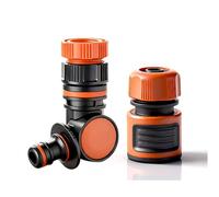 YUIHATF Adaptateur de Robinet Tuyau d'arrosage à Connexion Rapide orientable 360° en ABS, réducteur 1/2", raccord Rotatif Universel pour 3/8"(1/2")
