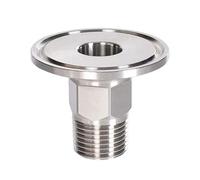 YUIHATF Raccord Hexagonal mâle fileté sanitaire à Connexion Rapide en Acier Inoxydable 304, Bride de Type mandrin pour Lignes Brasserie et Alimentaires(1½"-DN40)