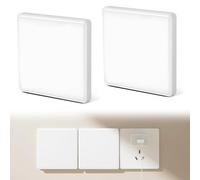 Yuiturt 2 Pcs Cache Prise Murale, Plaques Murales Vierges 86x86mm, Cache Prise et Cache Trou Mural pour Compteur Électrique, Support Caché Encastré en Métal pour Prises Inutilisées (blanc)