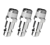 Yuiturt 3 Pièces Raccord Rapide Mâle 1/4" Euro Conique | Kit Coupleur Pneumatique pour Air Comprimé, Compatible Compresseur et Tuyaux Industriels