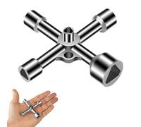 Yuiturt Clé Triangulaire Universelle 4 Voies 5 Tailles 5/8/9/10/13mm Clé Multifonction pour Boîte Électrique Compteur Gaz Eau Armoire Technique Clés à Triangle pour Ouverture Coffret Radiateur