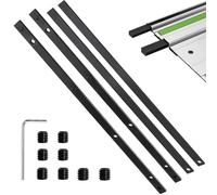 Yuiturt Rail de Guidage pour Makita Kit, 4Pcs Guide Rail for Makita P-45777, Guide Rail Compatible pour Festool und pour Makita, Connecteur de Rail de Rideau