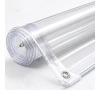 YUJIANHUAA Bâche Transparente,Bâche Impermeable PVC avec Oeillet,Résistant aux UV et Déchirures,Résistante Coupe-Vent,pour Pergola,Jardin,Serre,Terrasse,Inclure Corde (1,2m x 2,2m)