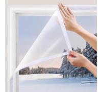 YUJIANHUAA Kit D'isolation Pour Fenêtre,Film Isolant Transparent,Rideau Thermique,Imperméable Coupe-Vent Protection Contre le Froid,pour Salon Chambre,Personnalisé (80cm x 90cm)
