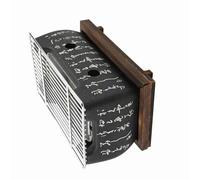 YUKERMARB Gril à Charbon Japonais, Grille en Acier Inoxydable, 24 Cm | Barbecue de Table, Corps en Aluminium, Plateau en Bois Massif, Bac à Charbon Indépendant, Compatibilité avec Poêle à Barbecue