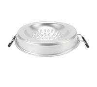 YUKERMARB Poêle à Barbecue Thaïlandaise en Aluminium 2 en 1, Poêle Combinée pour Grill et Marmite, de Cuisson Polyvalente, pour à Charbon de Bois, Grillades à (30cm/11,81 pouces Couleur originale)