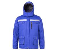 Yukirtiq Homme Vêtements de Travail à Capuche Blouson de Travail Chaud Veste Haute Visibilité Manteau d'Hiver Parka de Travail Réfléchissant Veste de Travail pour Homme