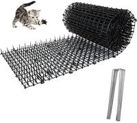 Yukiyi Tapis Anti Chat 200 x 28 cm Pic Anti Chat Repousse Chat Exterieur Tapis Anti Chien avec Epine,Barriere Anti Chat Exterieur, Tapis Répulsif Chat, Anti Chat Exterieur Puissant, Noir