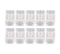 YUKOFE Connecteur de bande LED COB à fil, 2 broches, 8mm, Transparent, sans soudure, pour maison, bureau, école, 10 pièces