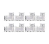 YUKOFE Connecteurs de bande lumineuse LED en forme de L, 4 broches, 10mm, transparents, sans soudure, adaptateur COB LED, 8 pièces