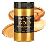 YULL 300 ml Peinture acrylique dorée métallisée | imperméable et opaque pour métal, bois, verre, céramique, toile et pierre