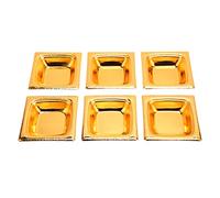 YUMILI 6 Pcs Dipping Bowl Retro Gold Stackable Stainless Steel Condiment Drizzle Sauce Dish for Salad Dessert Cake Candy for Home Kitchens Restaurant Catering