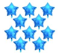 YUMILI Ballon à l'hélium, 10 pièces 10 "Ballons en Aluminium Cinq étoiles décor de fête d'anniversaire de Mariage(Bleu)