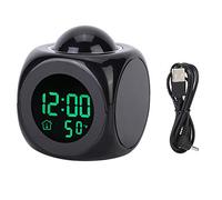 YUMILI Réveil à Projection Numérique, Horloge électronique LCD Multifonctionnelle Réveil à Projection Numérique avec Affichage de la Température