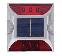 YUMILI Solaire Route Stud Lumière, Haute Luminosité IP68 Fonte D'aluminium Alliage Marqueur de Sécurité pour Allée Étape Trottoir Escalier En Plein Air (rouge)