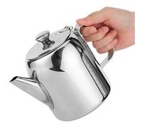YUMILI Théière en acier inoxydable, grande bouilloire à thé en acier inoxydable, bec court, carafe à eau froide, cafetière, théière à eau froide pour hôtel restaurant (30 oz)