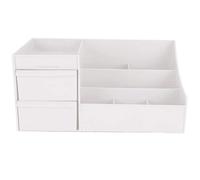 YUMILI Trousse de Maquillage Professionnelle Boîte de Rangement cosmétique Organisateur de beauté de Bureau avec tiroir (Blanc)