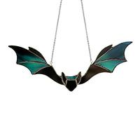 Yumoo Attrape- chauve-souris en vitrail à suspendre au mur ou à une fenêtre - Décoration gothique pour la maison - Ornement de jardin sorcière