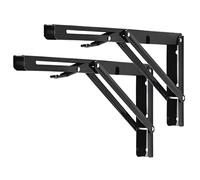 YUMORE Support d' Étagère Pliable 350mm Équerre Pliante Robustes Noir