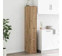 YunCangg Armoire à pharmacie en chêne Artisan - 30 x 41 x 174,5 cm - Avec 4 tiroirs - Meuble de rangement pour salon, bureau, cuisine, commode d'appoint avec porte et étagère pour l'ordre et le