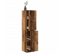 YunCangg Armoire d'apothicaire aspect bois vieilli, 40 x 41 x 174,5 cm, avec 4 tiroirs, espace de rangement pour salon, bureau, cuisine, armoire d'appoint polyvalente avec design robuste et tiroir