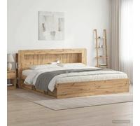 YunCangg Armoire de tête de lit en chêne Artisan 193 x 18,5 x 100 cm avec espace de rangement, étagères et design robuste pour chambre à coucher, lit double, lit simple, chambre d'amis
