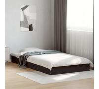 YunCangg Cadre de lit noir 100 x 200 cm en matériau dérivé du bois avec lattes de contreplaqué robustes - Ensemble de cadre stable pour un sommeil réparateur - Lit plateforme moderne sans matelas pour
