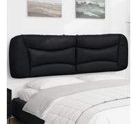 YunCangg Coussin de tête de lit en cuir synthétique noir 180 cm, tête de lit rembourrée avec soutien dorsal, à clipser et montage mural, idéal pour chambre à coucher, lit double, chambre d'amis