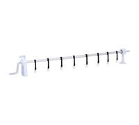 YunCangg Enrouleur pour bâche de piscine avec base en plastique et tube en aluminium, longueur télescopique 1,37 à 6,15 m, 2 manivelles avec bouton manuel, résistant aux intempéries, pour couverture