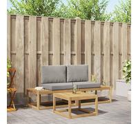 YunCangg Ensemble de canapé d'extérieur 3 pièces en polyester blanc gris clair avec ensemble complet pour jardin, terrasse, balcon, combinaison modulaire pour se détendre et manger
