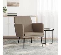YunCangg Fauteuil marron cappuccino en cuir synthétique 61 x 78 x 80 cm avec rembourrage, accoudoir et dossier pour salon, bureau, coin lecture, salon et moments de détente