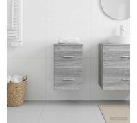 YunCangg Inzwischen Armoire de salle de bain Gris Sonoma 30 x 41 x 50 cm avec 2 tiroirs Meuble bas moderne Espace de rangement pour salle de bain invités WC étagère et rangement