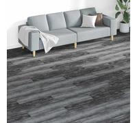 YunCangg Lot de 18 planches de sol en PVC - Gris - 5,26 m² - Autocollant - Pour intérieur - Salon - Cuisine - Couloir - Pose facile et design moderne - Surface robuste