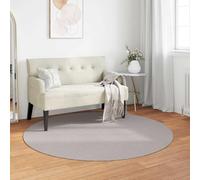 YunCangg Lugo Tapis rond crème Ø 120 cm en polyester doux antidérapant lavable polyvalent pour salon, chambre à coucher, couloir, hall d'entrée avec chauffage au sol