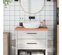 YunCangg Plateau de lavabo en bois de hêtre massif - 80 x 40 x 4 cm - Plan de travail de cuisine - Plateau en bois avec coins arrondis - Pour rénovation, atelier, installation - Imperméable