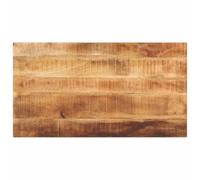 YunCangg Plateau de table rectangulaire 120 x 70 x 2,5 cm en bois de manguier massif rugueux, polyvalent pour salon, salle à manger et meubles d'appartement, design robuste, grain de bois naturel