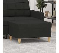 YunCangg Repose-pieds noir en tissu - 70 x 55 x 41 cm - Pouf rembourré et assise - Ottoman pour salon, chambre à coucher et couloir - Repose-pieds confortable et cube pour la détente et l'ordre