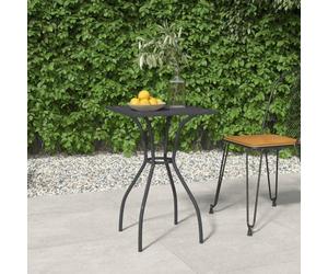 YunCangg Table de jardin anthracite, grille en acier, 50 x 50 x 72 cm, robuste, stable, résistante aux intempéries, pour balcon, terrasse, jardin d'hiver, extérieur, véranda, idéale pour barbecue et