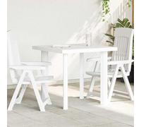 YunCangg Table de jardin en plastique blanc 80 x 75 x 72 cm résistante aux intempéries avec trou de parasol facile à nettoyer stable pour balcon, terrasse, camping, pique-nique, véranda, jardin