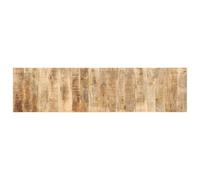 YunCangg Tête de lit 200 cm en bois brut de manguier massif, tête de lit robuste avec dossier, montage mural pour chambre à coucher, lit double et chambre d'amis, peu encombrant, aspect industriel