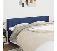 YunCangg Tête de lit avec oreilles en tissu bleu - 183 x 16 x 78/88 cm - Tête de lit rembourrée autoportante pour chambre à coucher - Lit double avec dossier et soutien dorsal - À clipser et convient